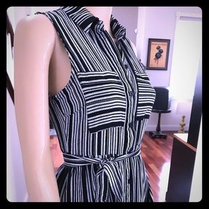 Vintage Collared Black and White Sundress